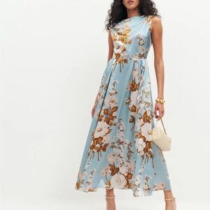 Reformation Blue Silk Dress 👗